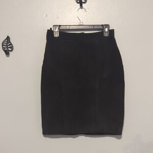 True Vintage G-III Leather Fashions 100% leather Black Pencil Skirt 11/12